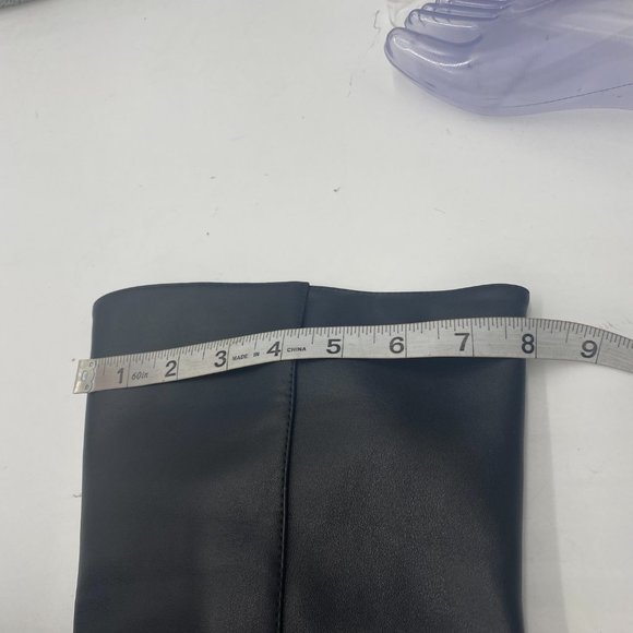 FSJ Black Casual Thigh High Tall Boots Chunky Low Heel Over The Knee Booties - Picture 11 of 11